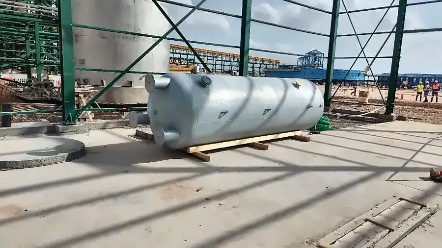 Réservoir d’air comprimé galvanisé livré sur site